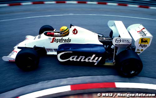 La Toleman Hart TG184-2 de Senna (...)